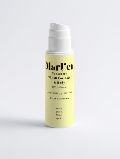 Mineral Sunscreen SPF30 for Face & Body, no tint